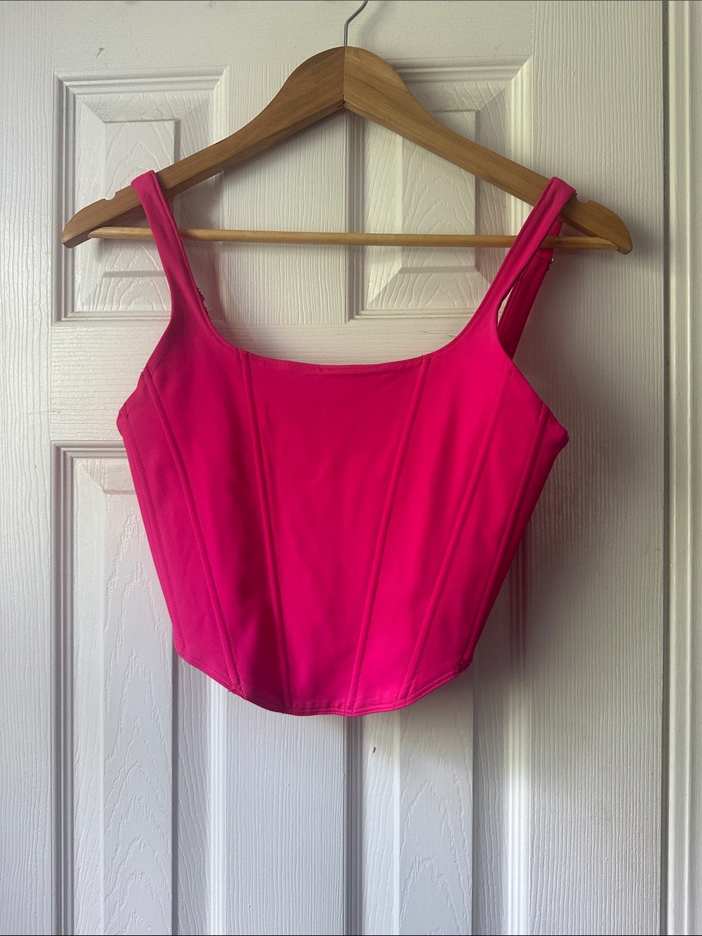 ReoRia Hot Pink Corset Tank Crop Top